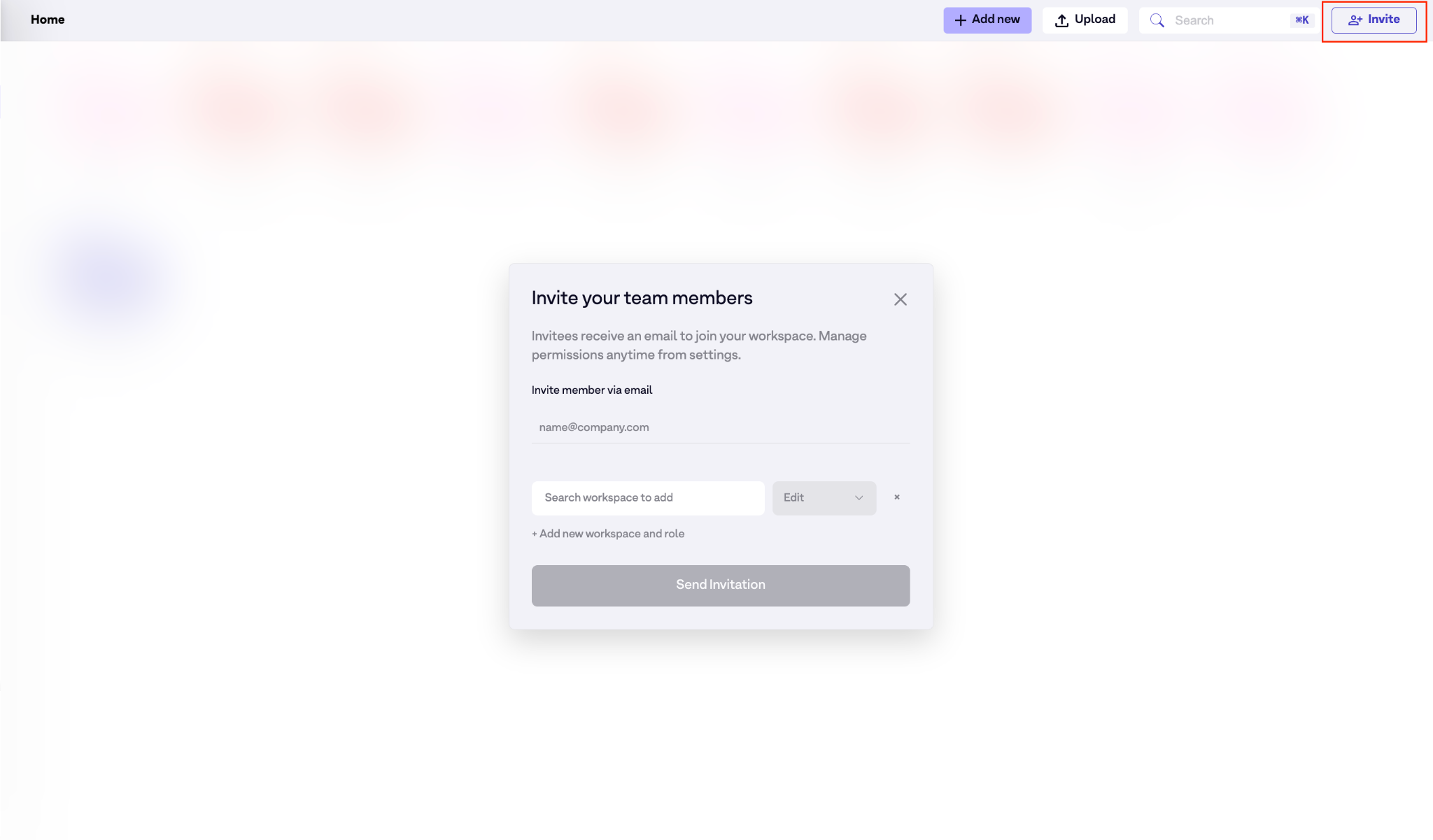 Invite friends by email