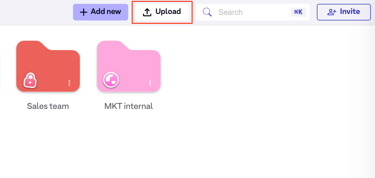 Upload files