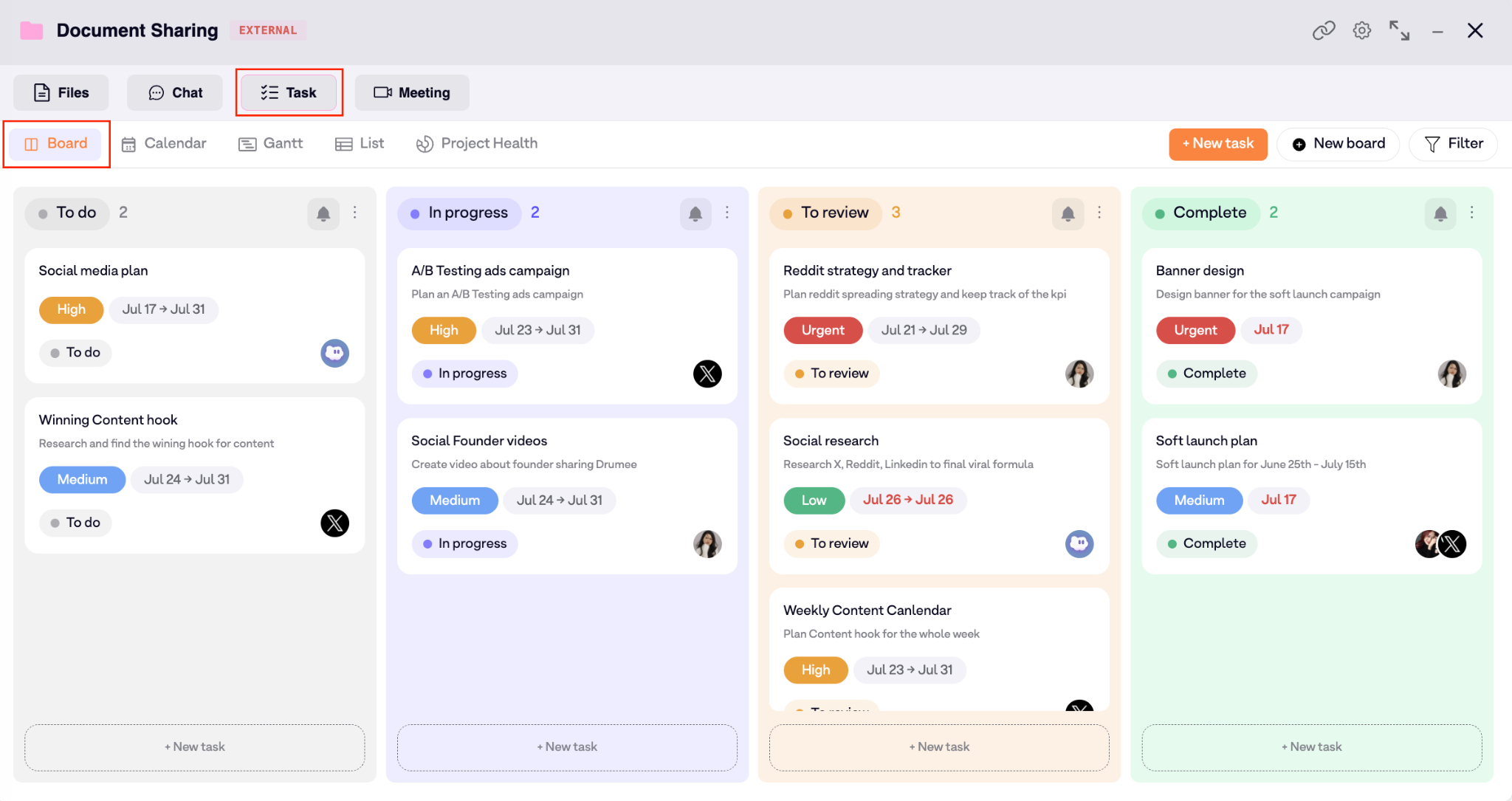1.5.1 Task board